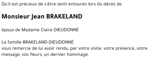Jean BRAKELAND