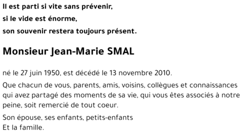 Jean-Marie SMAL