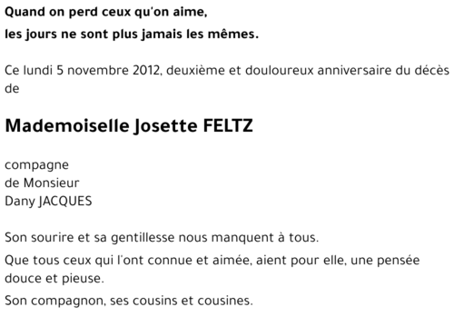 Josette FELTZ