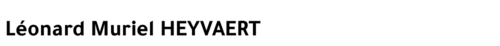 Léonard Muriel HEYVAERT