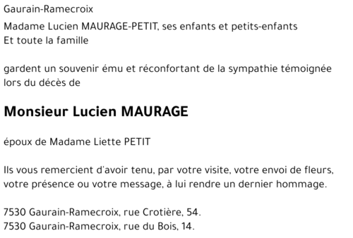 Lucien MAURAGE