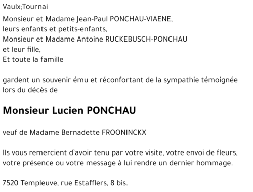 Lucien PONCHAU
