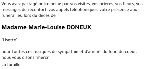 Marie-Louise DONEUX