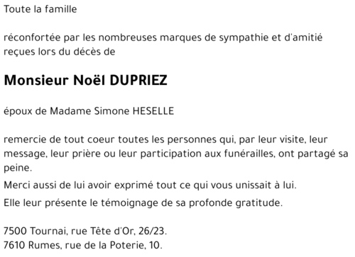 Noël DUPRIEZ