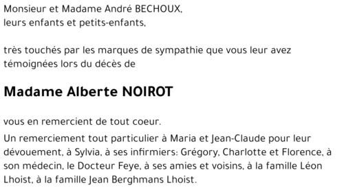 NOIROT Alberte