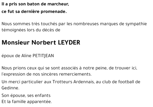 Norbert LEYDER