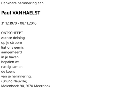 Paul VAN HAELST