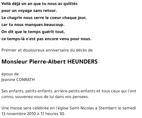 Pierre-Albert HEUNDERS