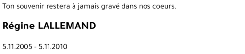 Régine LALLEMAND