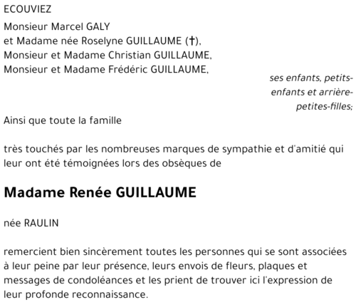 Renée GUILLAUME