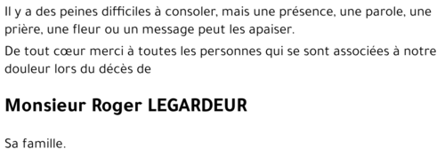 Roger LEGARDEUR