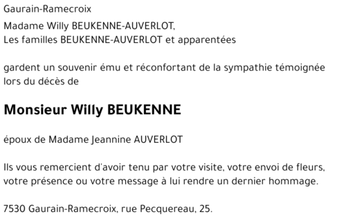 Willy BEUKENNE