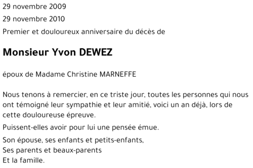 Yvon DEWEZ