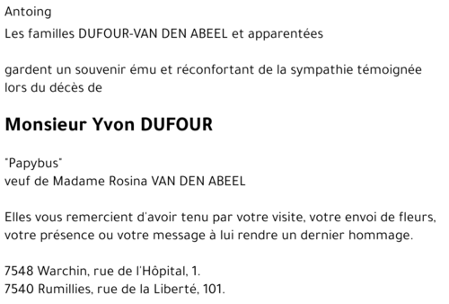 Yvon DUFOUR