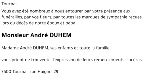 André DUHEM