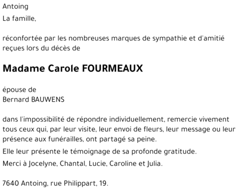 Carole FOURMEAUX