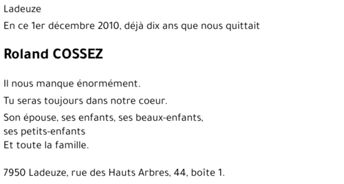COSSEZ Roland