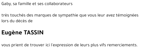 Eugène TASSIN