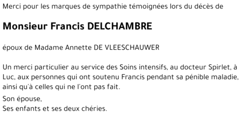 Francis DELCHAMBRE