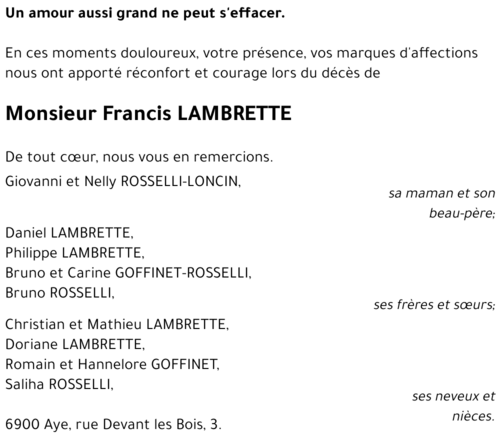 Francis LAMBRETTE