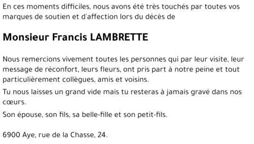 Francis LAMBRETTE