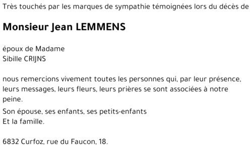 Jean LEMMENS