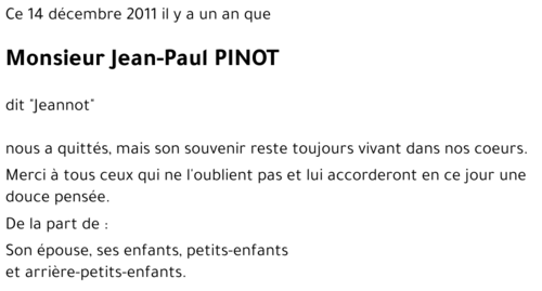 Jean-Paul PINOT