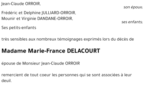 Marie-France DELACOURT