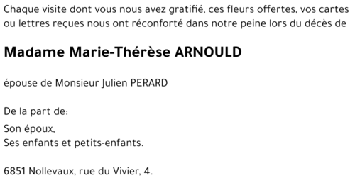 Marie-Thérèse ARNOULD