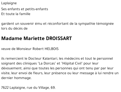 Mariette DROISSART
