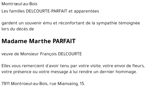 Marthe PARFAIT