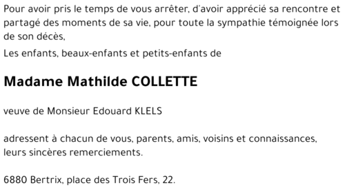 Mathilde COLLETTE