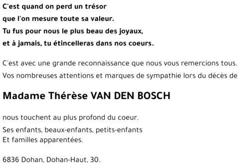 Thérèse VAN DEN BOSCH