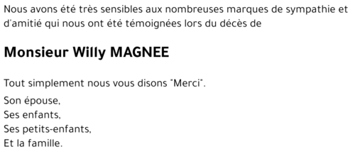 Willy MAGNEE