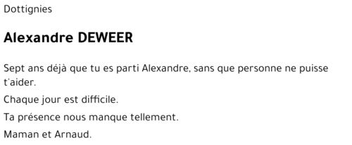 Alexandre DEWEER