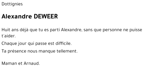 Alexandre DEWEER