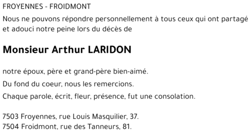 Arthur LARIDON
