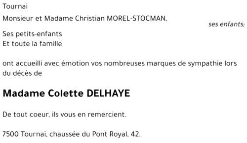 Colette DELHAYE