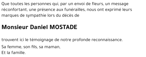 Daniel MOSTADE