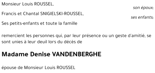 Denise VANDENBERGHE