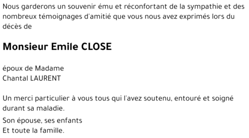 Emile CLOSE