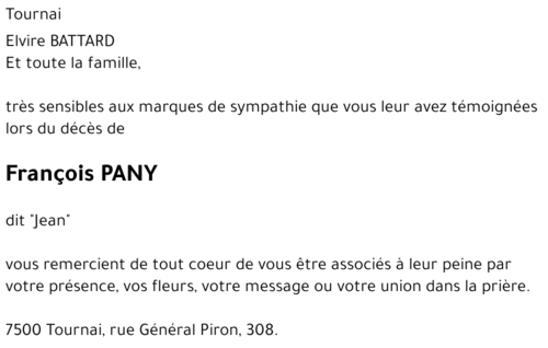 François PANY