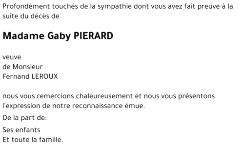 Gaby PIERARD
