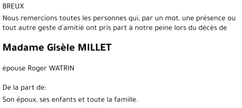 Gisèle MILLET