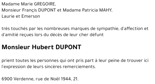 Hubert DUPONT