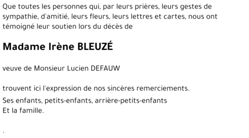 Irène BLEUZE