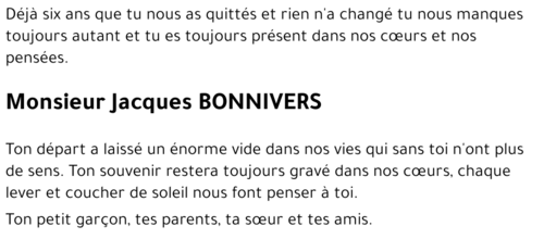 Jacques BONNIVERS
