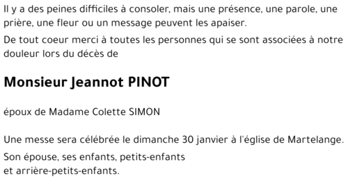 Jeannot PINOT
