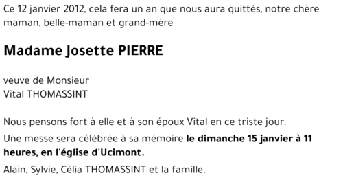 Josette PIERRE