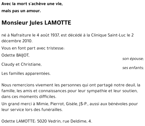 Jules LAMOTTE